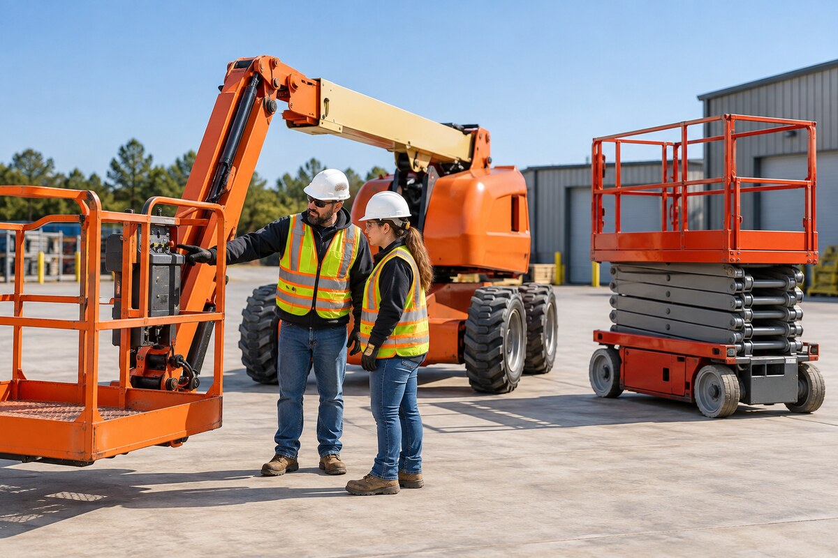 JLG & Scissor Lift Safety & Operation — illustrative safety training photograph