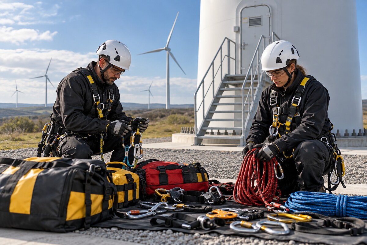 Authorized Climber / Authorized Rescuer — illustrative safety training photograph