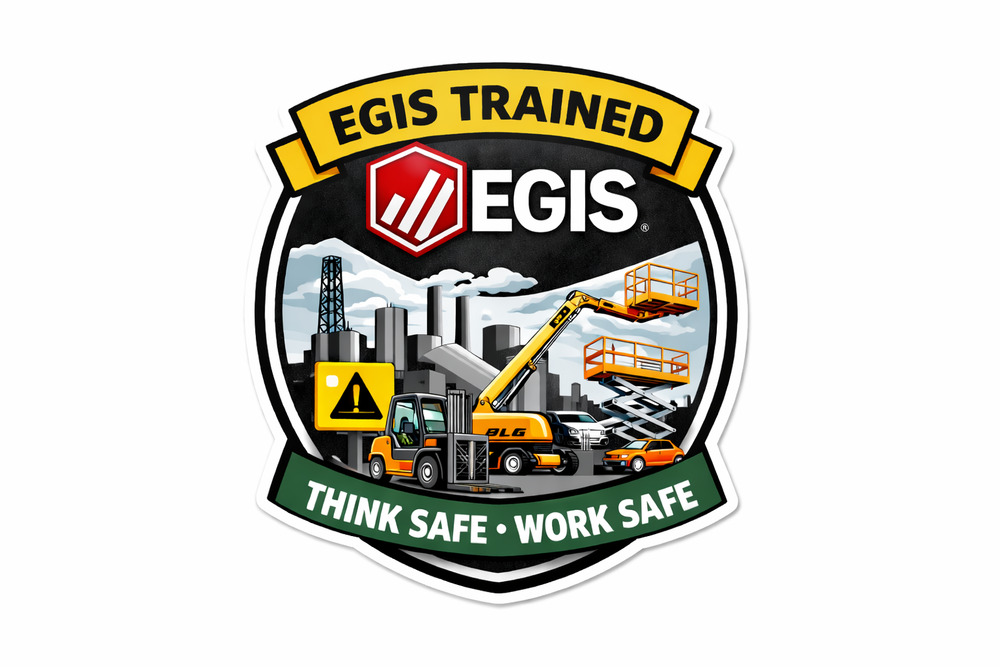EGIS Trained Think Safe Work Safe helmet sticker